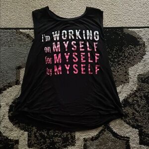 Black and Pink Graphic Women's Top